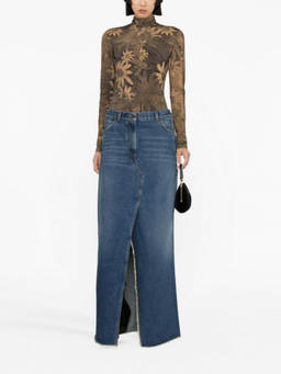 DARKPARK - Navy Blue Emma Denim Long Skirt (26)