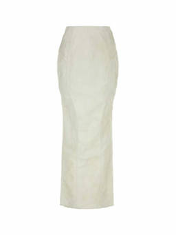 Entire Studios - White Stretch Denim Channel Skirt (24)