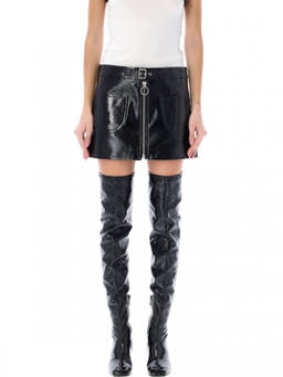 Courreges - Black Zipped Mini Skirt
