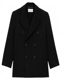 Saint Laurent - Black Double Breasted Coat
