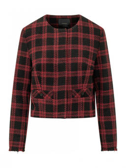 Pinko - Red Round Neck Trench Coat