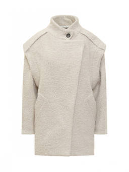 IRO - Off White Mock Collar Trench Coat