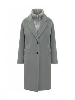 Herno - Grey Notched Lapel Trench Coat (L)