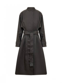 Ferragamo - Black Band Collar Trench Coat