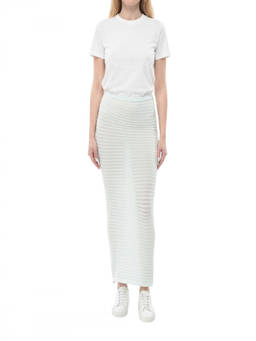 ALAIA - Sky Blue Perforated Midi Skirt (30)