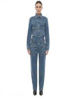 Stella McCartney - Blue Shirt Collar Jumpsuit
