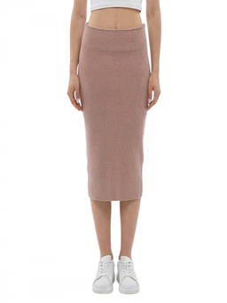 Stella McCartney - Light Pink Textured Midi Skirt (26)