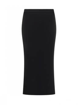 Givenchy - Black Solid Maxi Skirt (28)
