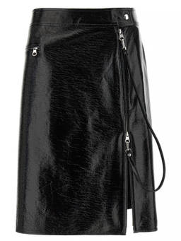 Courreges - Black Zipped Vinyl Skirt