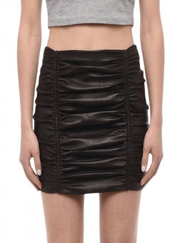 Dsquared2 - Black Leather Mini Skirt (24)