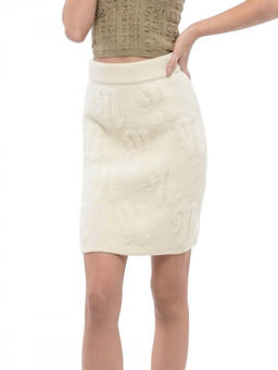 Nanushka - Off White Logo Mini Skirt