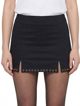 Ludovic de Saint Sernin - Black Solid Mini Skirt (28)