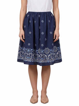 Miu Miu - Multi-Color Printed Knee Length Skirt