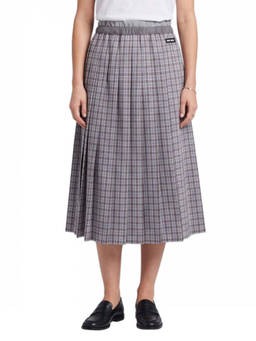 Miu Miu - Blue Plaid Midi Skirt (24)