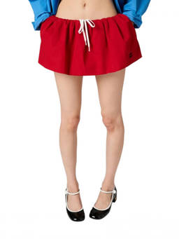 Miu Miu - Red Logo Mini Skirt (28)