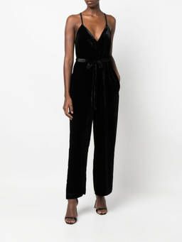 Gold Hawk - Black Velvet Jumpsuit