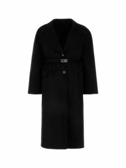 Ferragamo - Black Single Breasted Coat (XS)