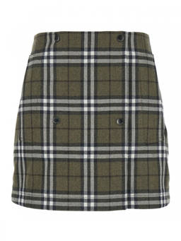 Burberry - Green Checks Mini Skirt