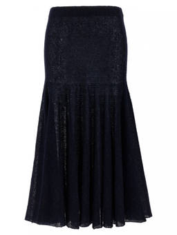 Magda Butrym - Navy Blue Knitted Skirt