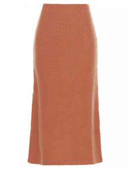 Chloe - Orange Knit Long Skirt (26)