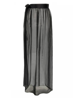 Dolce&Gabbana - Black Chiffon Long Skirt