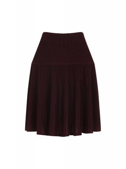 ALAIA - Burgundy Wool Skirt