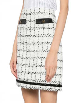 Karl Lagerfeld - White Checks Mini Skirt
