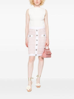 BALMAIN - Pink Tweed Skirt