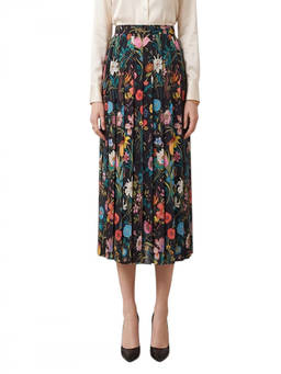 Gucci - Multi-Color Floral Midi Skirt