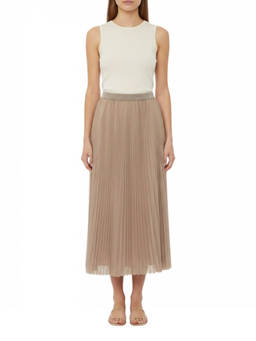 Fabiana Filippi - Beige Pleated Midi Skirt