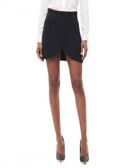 Courreges - Black Solid Above Knee Skirt