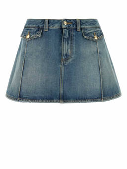 Alexander McQueen - Blue Denim Mini Skirt (26)