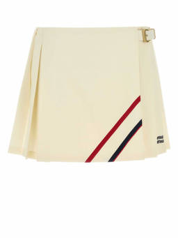 Miu Miu - Natural Pleated Mini-Skirt (26)