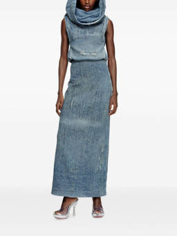 Diesel - Blue Denim Midi Skirt (26)