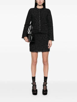 Gucci - Black Lam And Viscose Mini Skirt (28)