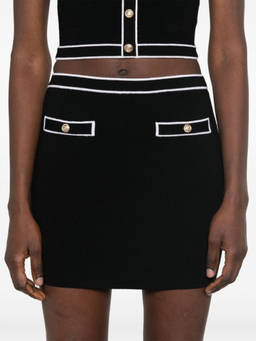 Alice + Olivia - Black Cotton Mini Skirt