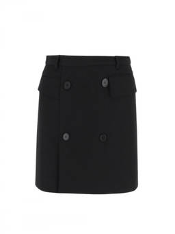 Balenciaga - Black Tailored Mini Skirt (28)