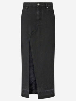 Pinko - Black Denim Maxi Skirt (24)
