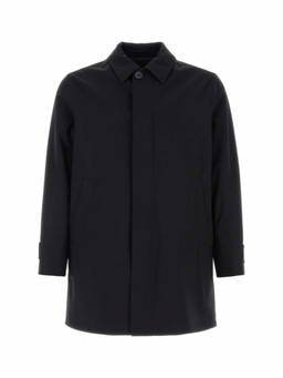 Herno - Dark Blue Solid Raincoat