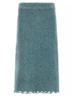 Jil Sander - Light Blue Wool Knit Skirt