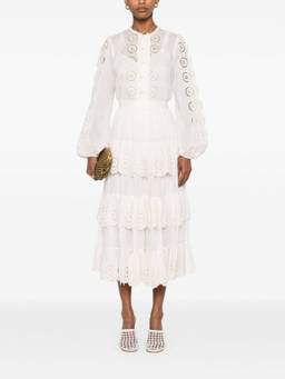 Zimmermann - White Lucky Embroidered Skirt