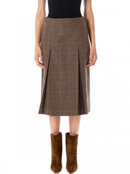 Saint Laurent - Beige Midi Skirt (28)