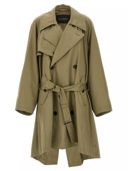 Balenciaga - Beige Double-Breasted Coat