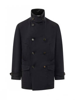 Brunello Cucinelli - Dark Navy Double Breasted Coat