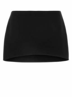 Givenchy - Black Wool Mini Skirt (28)