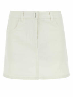Givenchy - White Denim Mini Skirt