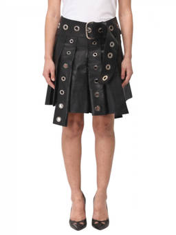 OFF-WHITE - Black Embellished Above Knee Skirt