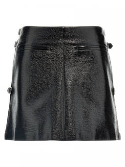Courreges - Black Low Length Mini Skirt (28)