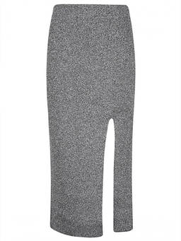 Circus Hotel - Dark Grey Viscose Midi Skirt