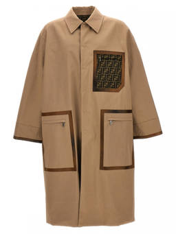 Fendi - Beige Ff Reversible Trench Coat (M)
